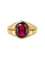 Bague 56 Bague tourmaline rubellite ovale en or jaune 18 carats 58 Facettes 19-426-55