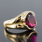 Bague 56 Bague tourmaline rubellite ovale en or jaune 18 carats 58 Facettes 19-426-55