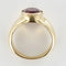 Bague 56 Bague tourmaline rubellite ovale en or jaune 18 carats 58 Facettes 19-426-55