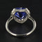 Bague 50 Bague cœur tanzanite et diamants en or blanc 18 carats 58 Facettes 12-063-5220536-52