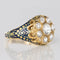 Bague 56 Bague diamants et émail bleu en or jaune 18 carats 58 Facettes 08-017-1463177-57