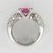 Bague 51 Bague en or blanc 18 carats avec saphir rose et diamants 58 Facettes 00-211-2712936-52