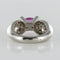 Bague 51 Bague en or blanc 18 carats avec saphir rose et diamants 58 Facettes 00-211-2712936-52