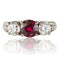 Bague 53 Bague en or blanc 18 carats rubis et diamants pavés 58 Facettes 05-118-3177552-53