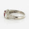 Bague 53 Bague en or blanc 18 carats rubis et diamants pavés 58 Facettes 05-118-3177552-53