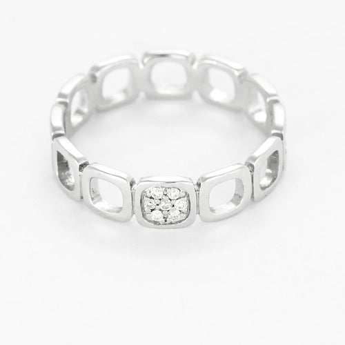 Bague 49 Dinh Van Impression Domino - Bague en or blanc et diamants 58 Facettes ENG11693