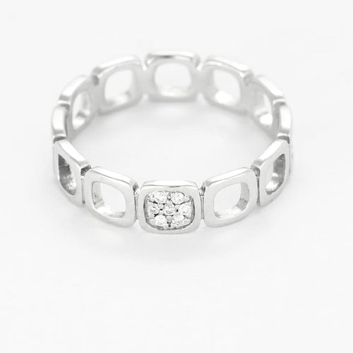 Bague 49 Dinh Van - Impression Domino - Bague en or blanc et diamants 58 Facettes ENG11693