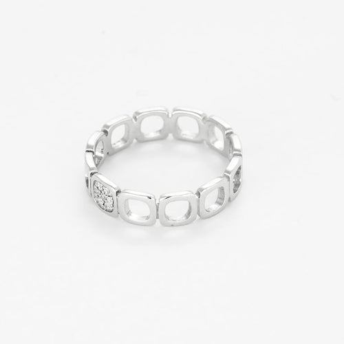 Bague 49 Dinh Van - Impression Domino - Bague en or blanc et diamants 58 Facettes ENG11693
