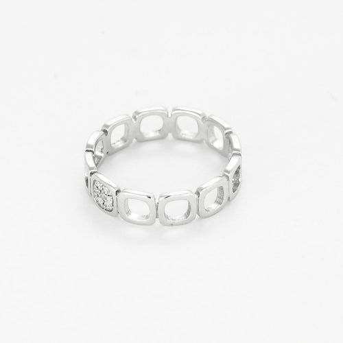 Bague 49 Dinh Van Impression Domino - Bague en or blanc et diamants 58 Facettes ENG11693