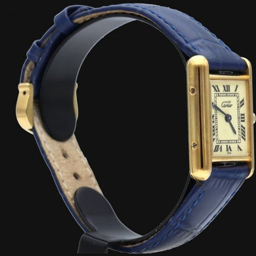 Montre Cartier Montre Tank Vermeil Must De Cartier Vermeil 58 Facettes MT43337