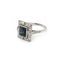 Bague 55 Bague Art déco en platine 950 sertie d’un saphir et diamants 58 Facettes 260040R