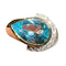 Bague 60 Bague en or jaune 18 carats avec topaze bleue poire et diamants 58 Facettes 7861 A