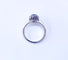 Bague 55 Bague marguerite saphir en or blanc 18K et diamants 58 Facettes BAG.MARGT.S.LIGNE