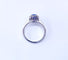 Bague 55 Bague marguerite saphir en or blanc 18K et diamants 58 Facettes BAG.MARGT.S.LIGNE