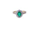 Bague 55 Bague marguerite émeraude et diamants en or jaune 18K 58 Facettes BAG.MARGT.E.LIGNE