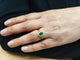 Bague 55 Bague marguerite émeraude et diamants en or jaune 18K 58 Facettes BAG.MARGT.E.LIGNE