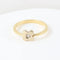 Bague 57 Bague motif floral en or jaune 18 carats et diamant taille brillant 58 Facettes 129540B