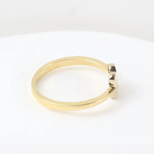 Bague 57 Bague motif floral en or jaune 18 carats et diamant taille brillant 58 Facettes 129540B