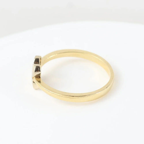 Bague 57 Bague motif floral en or jaune 18 carats et diamant taille brillant 58 Facettes 129540B