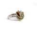 Bague 56 Bague fleur bicolore en or 750 avec diamants 1,20 ct 58 Facettes 50422