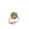 Bague 56 Bague fleur bicolore en or 750 avec diamants 1,20 ct 58 Facettes 50422