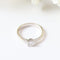 Bague 54 Bague solitaire en or blanc 18 carats avec diamant 58 Facettes 126443