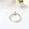 Bague 54 Bague solitaire en or blanc 18 carats avec diamant 58 Facettes 126443