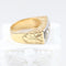 Bague 54 Bague vintage trois pierres en or jaune, platine et diamants 58 Facettes 2335