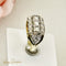 Bague 55.5 Bague Art déco vintage en or 14 carats et diamants 58 Facettes 2800