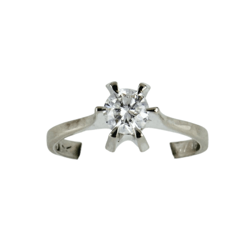 Bague 53 Solitaire - Bague en or blanc 18 carats 58 Facettes 1298
