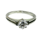 Bague 58 Bague en or blanc avec diamant solitaire 1 ct 58 Facettes 1188