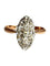 Bague 55 Bague ancienne en or rose 18K sertie de diamants 0,50 ct 58 Facettes 1628