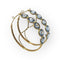 Boucles d'oreilles Créoles - Boucles d'oreilles en or jaune 18K et topazes bleues 58 Facettes 149064377