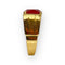 Bague 54 Bague en or jaune 18K avec pierre rouge ovale 58 Facettes 149062968