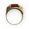 Bague 54 Bague en or jaune 18K avec pierre rouge ovale 58 Facettes 149062968