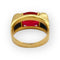 Bague 54 Bague en or jaune 18K avec pierre rouge ovale 58 Facettes 149062968