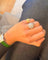 Bague 54 Bague dôme en or blanc 18 carats et diamants 58 Facettes s
