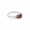 Bague 50 Bague vintage en or blanc 18k avec tourmaline ovale et péridots 58 Facettes 50346