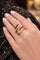 Bague 52 Bague en or jaune 750 avec diamants et rubis 58 Facettes 50091