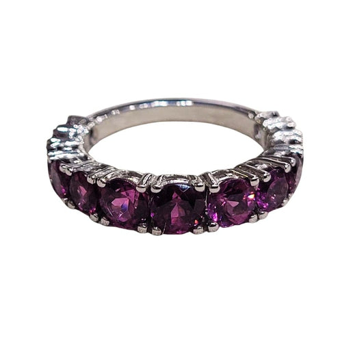 Bague 51 Bague - Grenats rhodolites en or blanc 18k 58 Facettes TA18