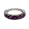 Bague 51 Bague - Grenats rhodolites en or blanc 18k 58 Facettes TA18