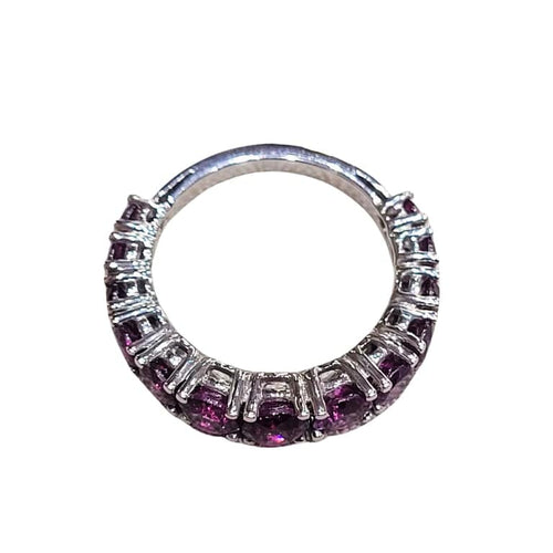 Bague 51 Bague - Grenats rhodolites en or blanc 18k 58 Facettes TA18