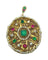 Pendentif Pendentif en or jaune 18 carats avec émeraude et perles 58 Facettes AB678