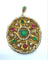Pendentif Pendentif en or jaune 18 carats avec émeraude et perles 58 Facettes AB678