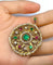 Pendentif Pendentif en or jaune 18 carats avec émeraude et perles 58 Facettes AB678