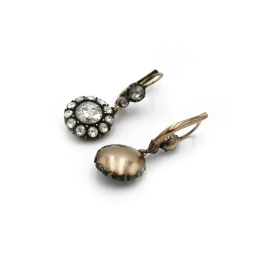 Boucles d'oreilles Boucles d'oreilles XIXe en or 14K et diamants 58 Facettes 1224