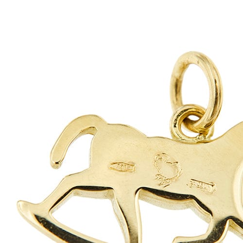 Pendentif Dodo - Pendentif cheval à bascule en or jaune 18 ct 58 Facettes 38636