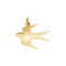 Pendentif Dodo - Pendentif hirondelle en or jaune 18 ct 58 Facettes 40649