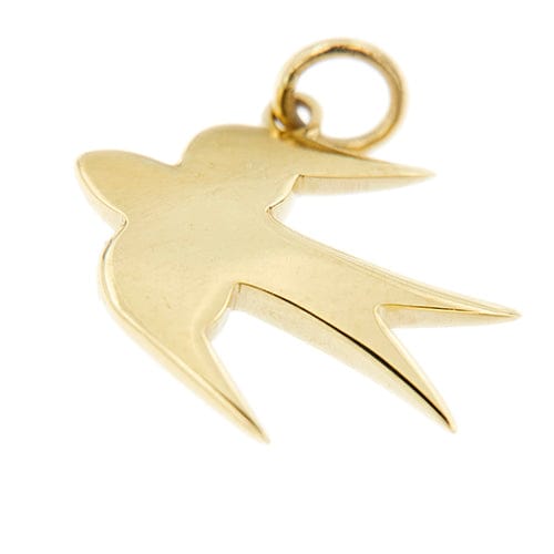 Pendentif Dodo - Pendentif hirondelle en or jaune 18 ct 58 Facettes 40649