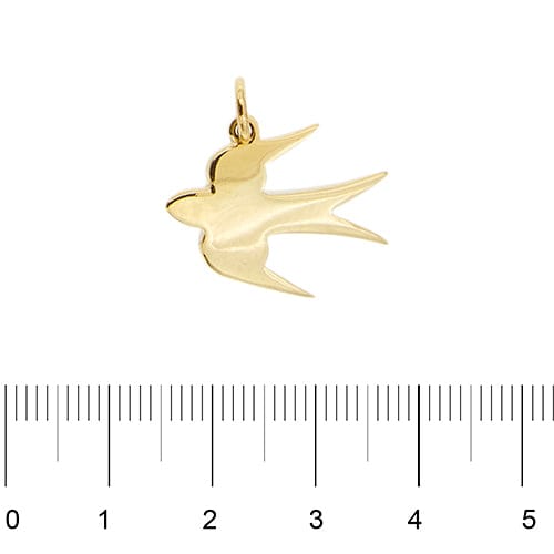 Pendentif Dodo - Pendentif hirondelle en or jaune 18 ct 58 Facettes 40649